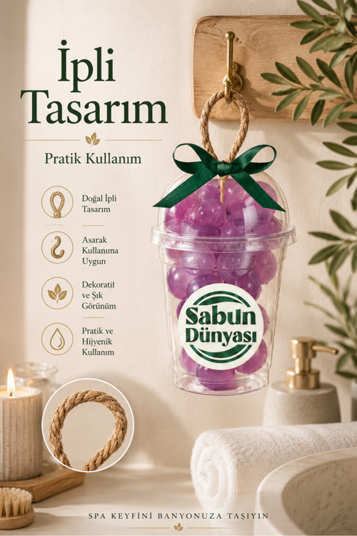 Alphonse Lavallee Üzüm Salkım Sabunu 120 gr – İpli Bitkisel Sabun 1 Adet