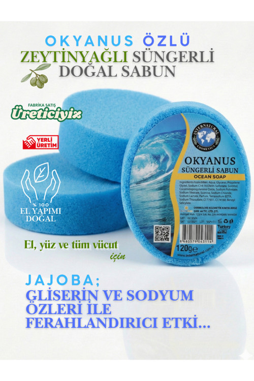 Okyanus Süngerli Sabun (1 Ad)