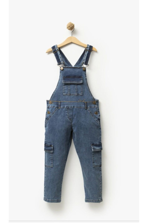 Unisex 5-8 Yaş Kot Salopet