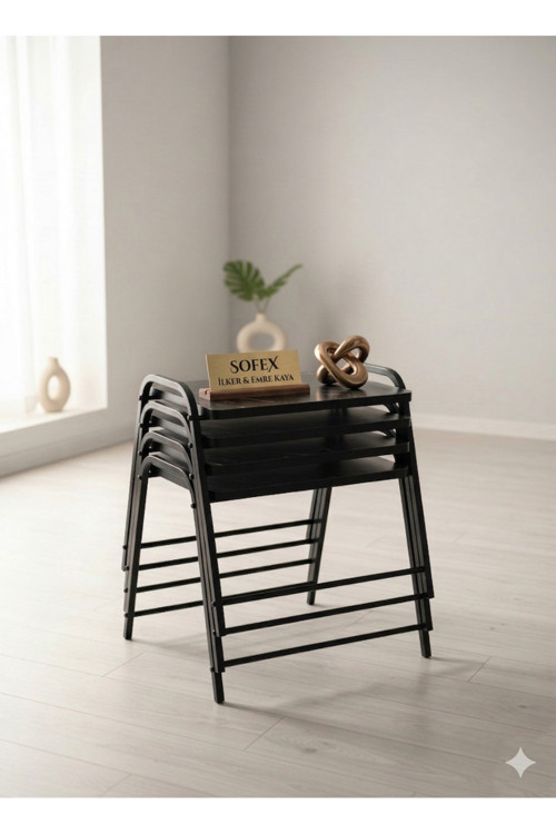 4'Lü Tepsi Model Modern Sehpa