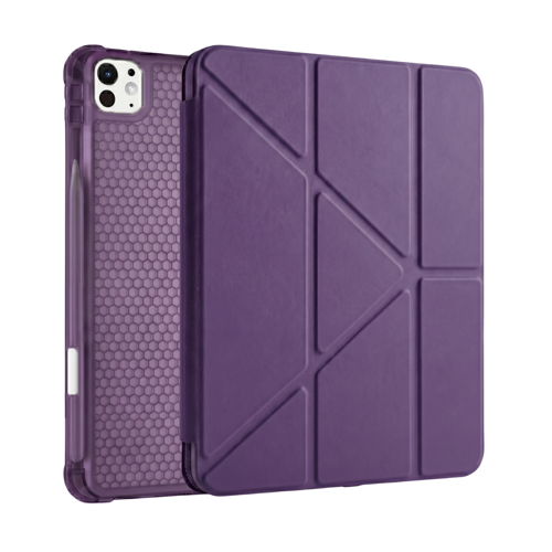 PS iPad Pro 11 inç (M5)/(M4) Tri Folding Standlı Kılıf - Mor