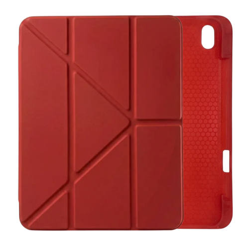 PS iPad A16 / 10.9 (10. nesil) Tri Folding Standlı Kılıf - Kırmızı