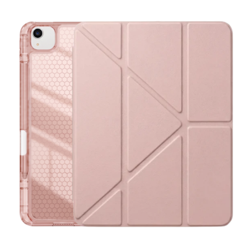 PS iPad Air 13 inç (M4)/(M3)/(M2) Tri Folding Standlı Kılıf - Pembe