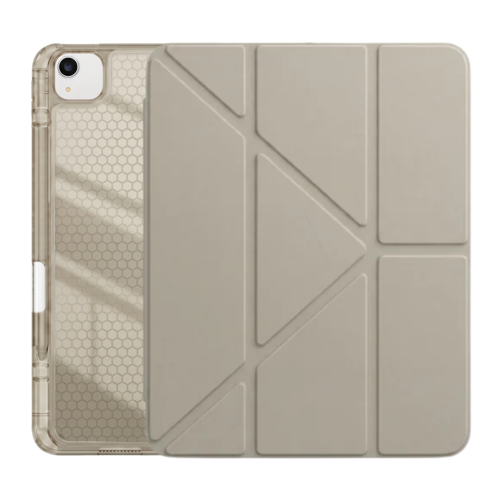 PS iPad Air 13 inç (M4)/(M3)/(M2) Tri Folding Standlı Kılıf - Bej