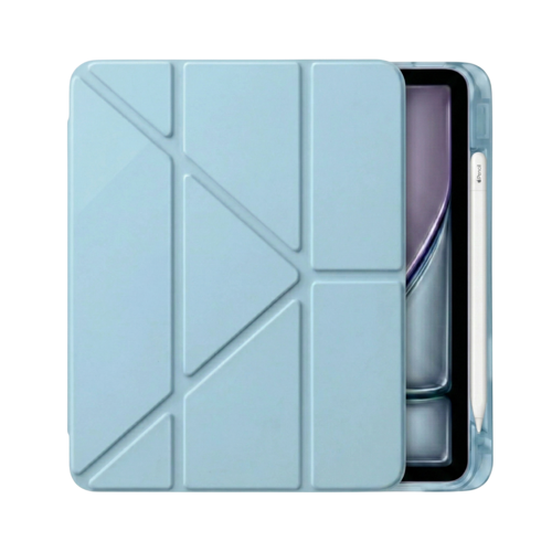 PS iPad Air 11 inç (M4)/(M3)/(M2) Tri Folding Standlı Kılıf - Turkuaz