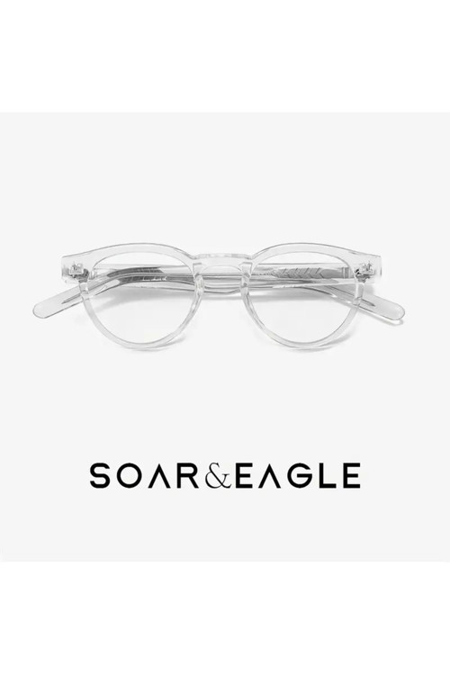 Vintage Tarz Şeffaf Çerçeve Gözlük – Unisex Retro Model