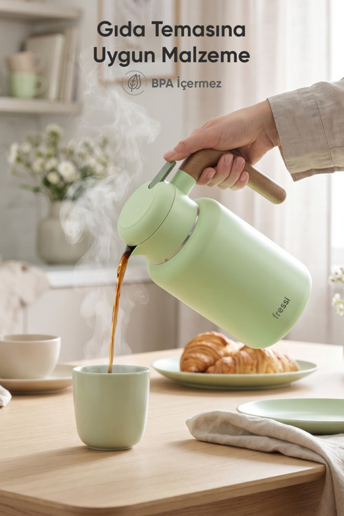 YEŞİL FR-T1605 Terano Paslanmaz Çelik 1600ML Yeşil Termos
