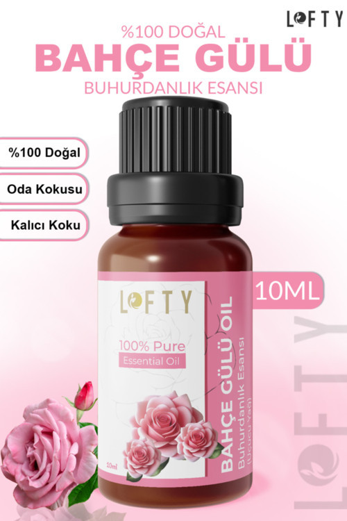 Bahçe Gülü Uçucu Yağ Buhurdanlık Esansı Oda Kokusu Uçucu Esansiyel Yağ Buhur Yağı 10ml