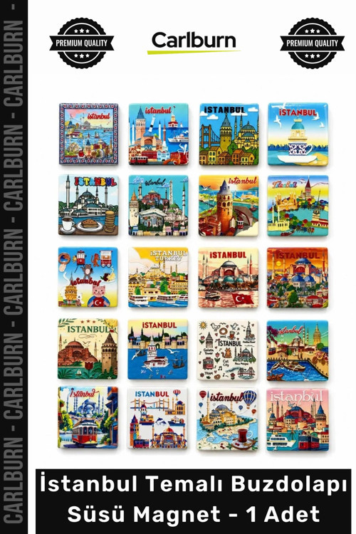 #Magnet Hediyelik Turistik Şehir Tasarımı Kaliteli Canlı İstanbul Temalı Buzdolapı Süsü Magnet