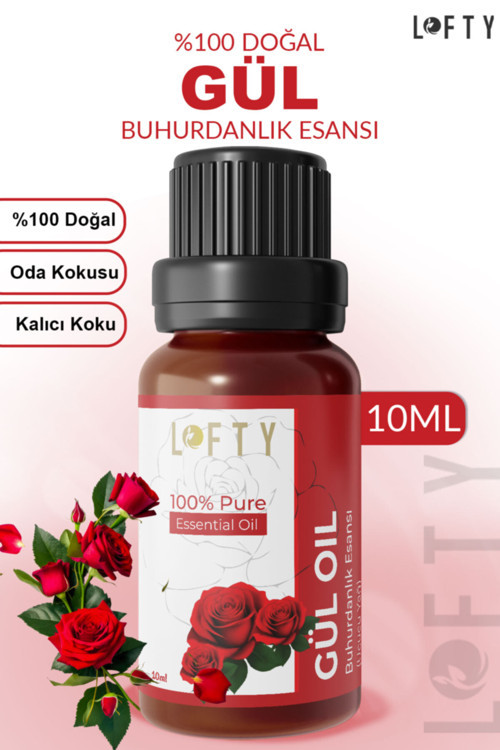 Gül Uçucu Yağ Buhurdanlık Esansı Oda Kokusu Uçucu Esansiyel Yağ Buhur Yağı 10ml