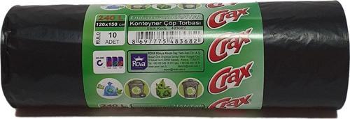 240'Lik Konteyner Hantal Boy Çöp Torbası Siyah 10'Lu (20 Rulo)