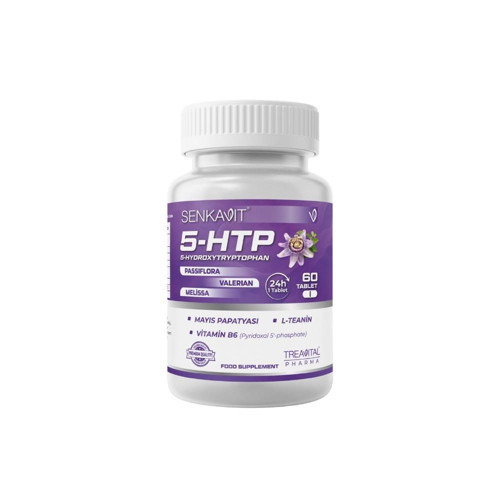5 HTP, Valeriana, Melisa, L-Teanin ve Vitamin B6 içeren 60 Tablet