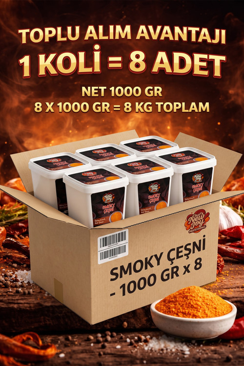 Smoky Çeşni 1000 G x 8 Adet - 1 Koli (Koli Bazlı Avantaj Paketi)