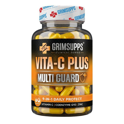 Grimsupps Vita-C Plus Multi Guard Vitamin C Elderberry Resveratrol Çinko 60 Kapsül