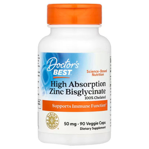 High Absorption Zinc Bisglycinate 50 mg 90 Veggie Caps