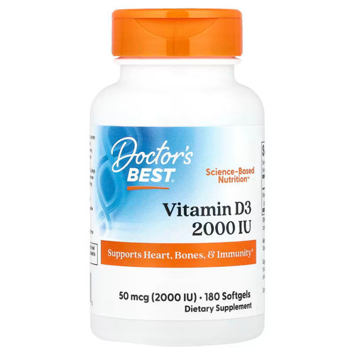 Vitamin D3 50 mcg 2,000 IU 180 Softgels
