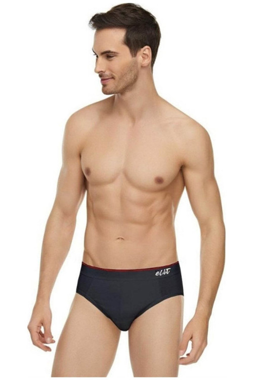 Elt1351 / Elit Elastan Incebel Kemerli Slip (3 Adet) | Siyah