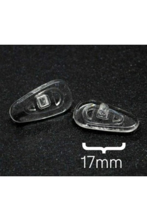 10 Adet (5 Çift) Gözlük Burun Pedi - Vidalı Damla Silikon Plaket 17 mm - Yumuşak Konforlu Set