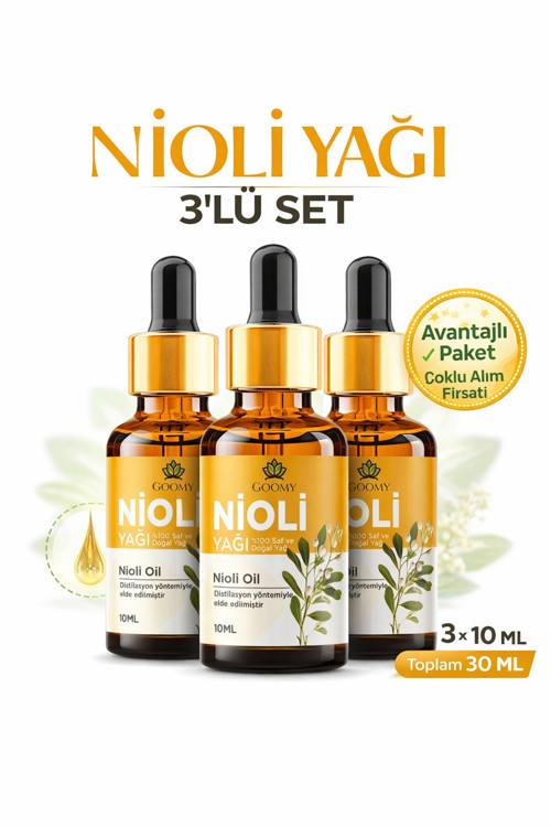 3 Adet Gommy Nioli Yağı %100 Doğal Bitkisel Uçucu Yağ Niaouli Essential Oil 10ml