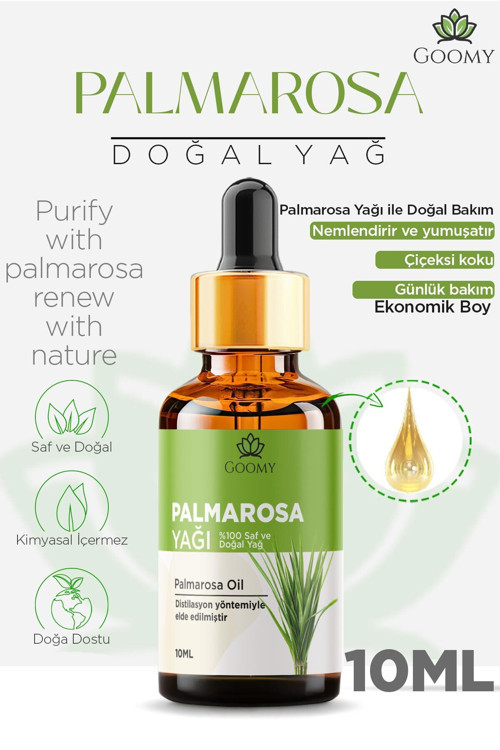 Palmarosa Uçucu Yağı 10ml %100 Doğal Bitkisel Palmarosa Oil 10ml