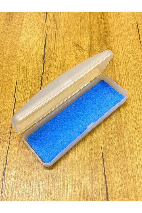 Numaralı Gözlük Kılıfı Çizilme Önleyici Gözlük Kabı Kurum Gözlük Kılıfı Mavi 14x4 Cm