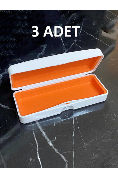 3ADET lx Güneş Gözlüğü Kılıfı Çizilme Önleyici Gözlük Kabı Gözlük Kılıfı içi süet BEYAZ