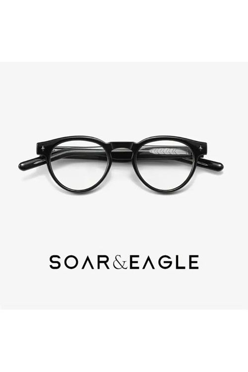Vintage Tarz Siyah Çerçeve Gözlük – Unisex Retro Model