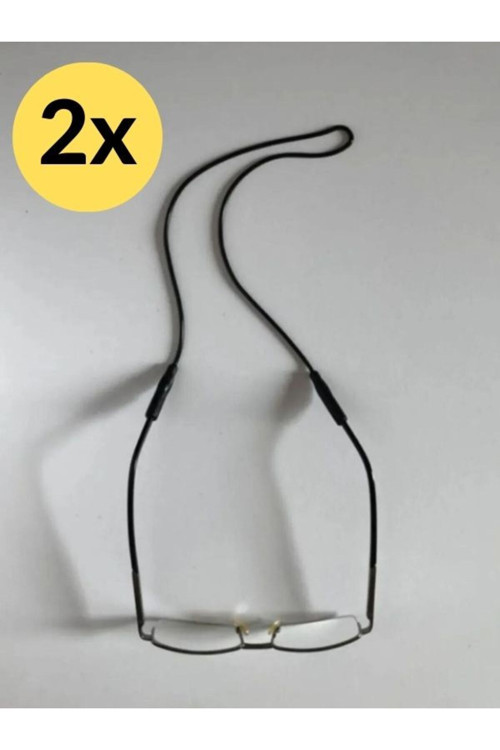 Gözlük Ipi - 2'li Elastik Siyah - 66cm, Silikon, Kaymaz, Her Gözlüğe Uygun