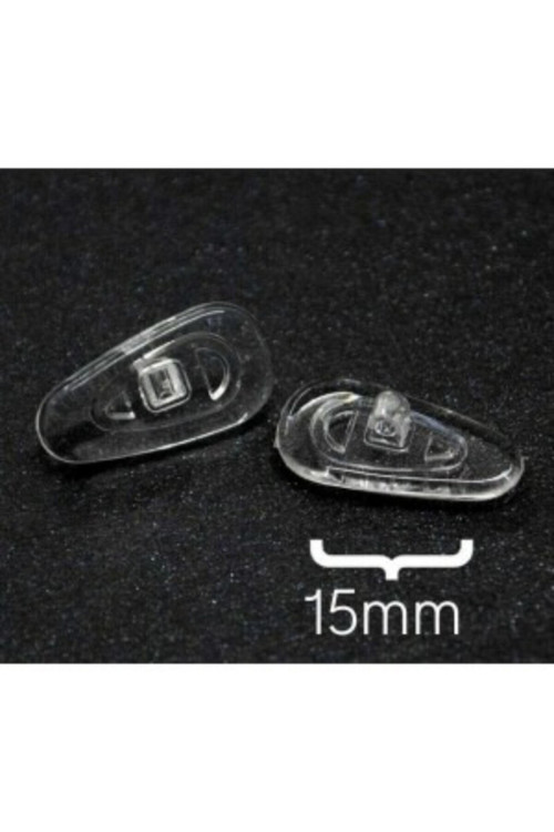 10 Adet (5 Çift) Gözlük Burun Pedi - Vidalı Damla Silikon Plaket 15 mm - Yumuşak Konforlu Set