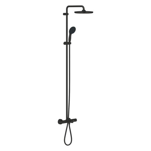 Tempesta System 250 Duvara Monte Termostatik Bataryalı Duş Sistemi Mat Siyah 266722431