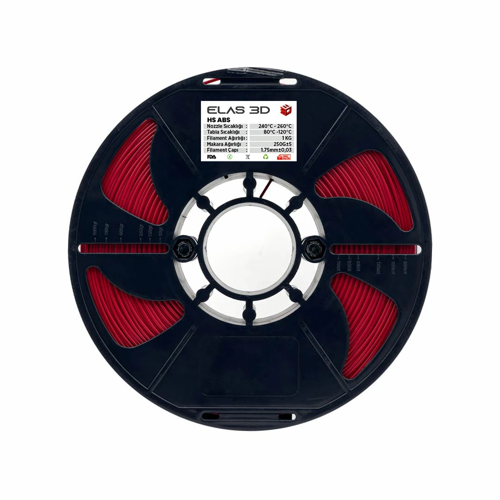 Kırmızı HS ABS Filament - 1.75mm - 1 Kg