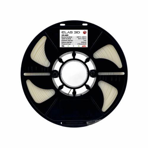 Natural HS ABS Filament - 1.75mm - 1 Kg