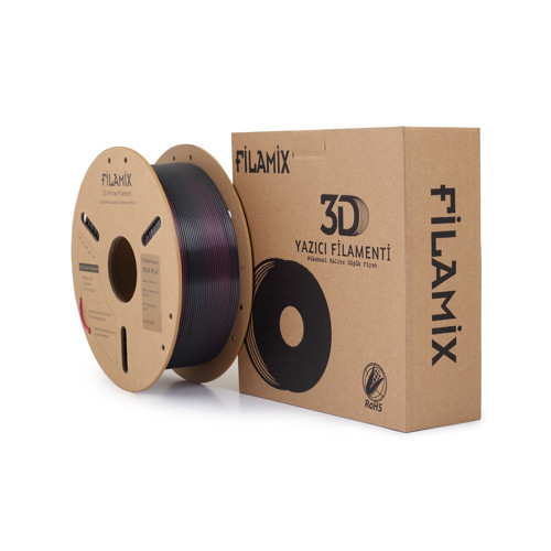 Magic Silk Çift Renk PLA Filament Siyah-Kırmızı 1.75mm 1KG