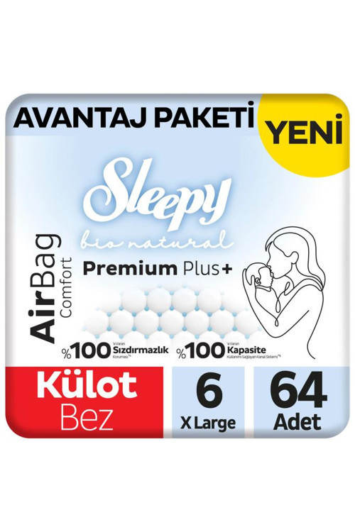Bio Natural Premium Plus Airbag Comfort Avantaj Paketi Külot Bez 6 Numara Xlarge 64 Adet