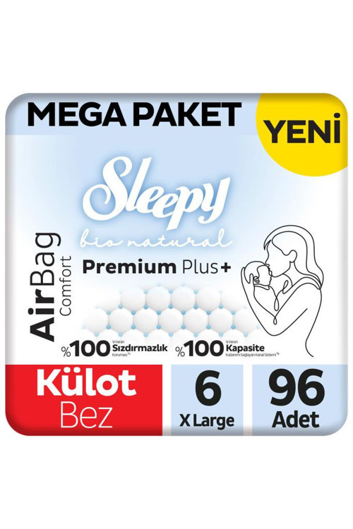 Bio Natural Premium Plus Airbag Comfort Mega Paket Külot Bez 6 Numara Xlarge 96 Adet
