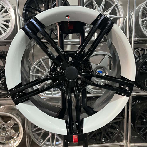 18 inç 5x114.3 Renault Megane Honda Toyota Uyumlu Porsche Taycan Siyah, Beyaz Jant Modeli (4 Adet)