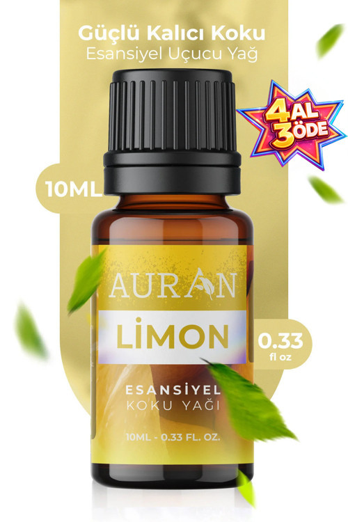 Limon Saf Esansiyel Uçucu Yağ Buhurdanlık Yağı Difüzör Esansı Aromaterapi Ortam Koku Küre Yağı 10Ml