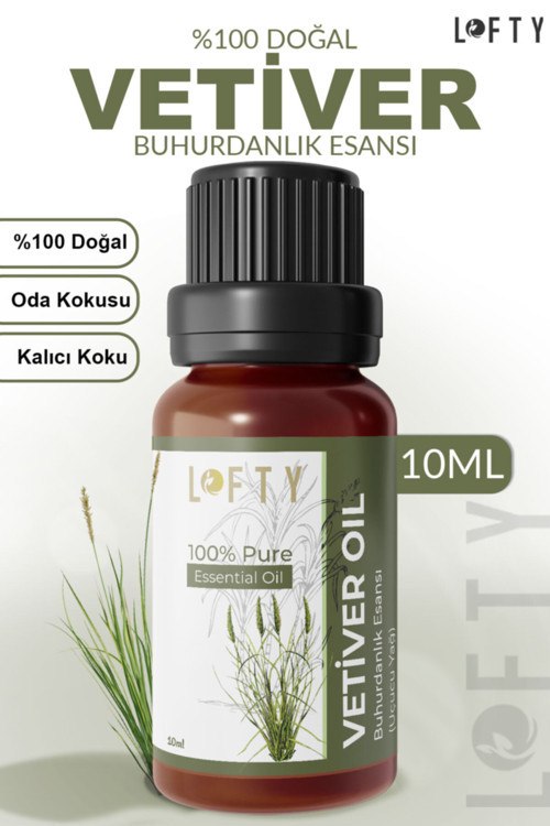 Vetiver Uçucu Yağ Buhurdanlık Esansı Oda Kokusu Uçucu Esansiyel Yağ Buhur Yağı 10Ml