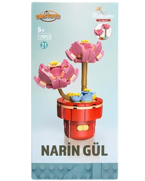 Yapı Taşı Serisi Çiçek Yapım Seti Narin Gül 175 Parça