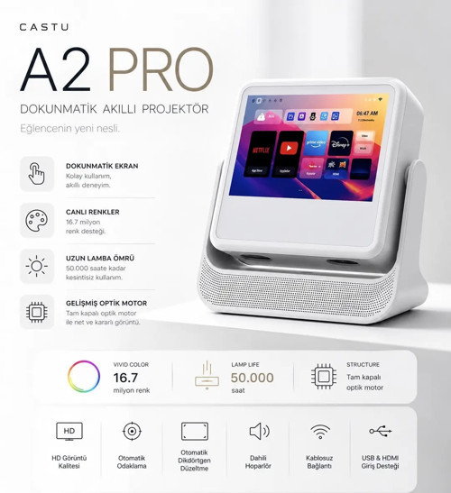 A2 Pro Dokunmatik Lcd Projeksiyon