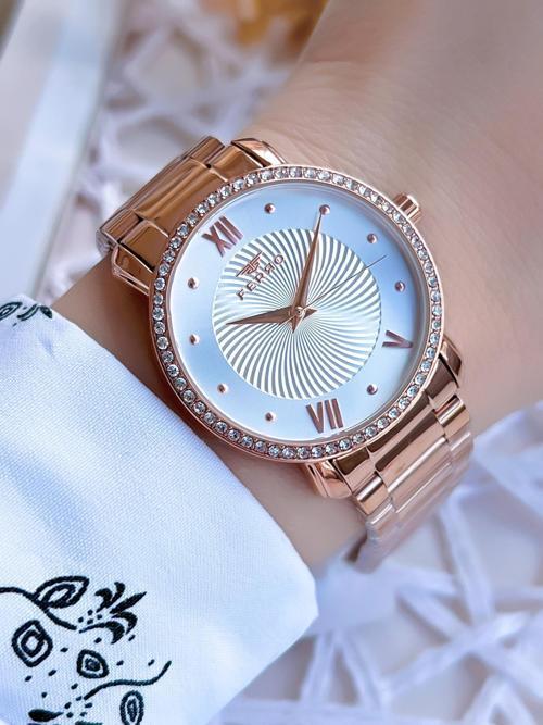 Rose Gold Renk 3 Atm Suya Dayanıklı Çelik Kordon Özel Tasarım Kadın Kol Saati BFL2126AWT-C