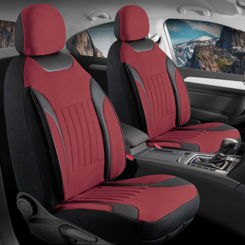 Fiat Egea Easy Uyumlu Lüx Deri Detaylı Tay Tüyü Oto Koltuk Kılıfı Ön Arka Takım Edition Serisi Bordo