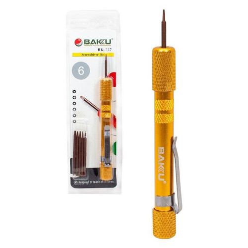 BK-327 Hassas 6 Değiştirilebilir Uçlu Mobil Cep Telefonu Tamir Tornavidası