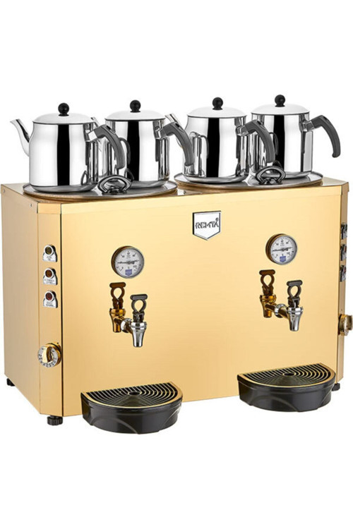 4 Demlikli Jumbo Çay Makinesi Şamandıralı 46 Lt - De13(s)