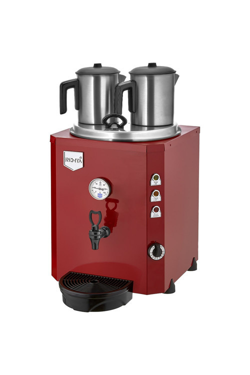 Çay Ocağı Kazanı 23 Lt 2 Demlik Elektrikli Kırmızı