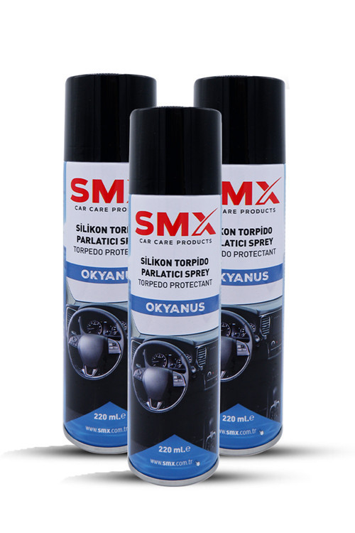 Silikon Torpido Parlatıcı Sprey 220 mL. (Okyanus) 3 Adet