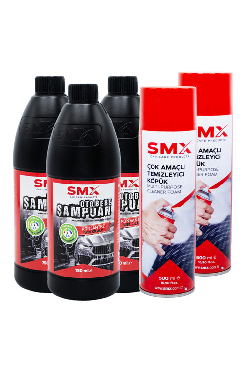 Çok Amaçlı Temizleyici Köpük 500 Ml 3 Adet + Oto Bebe Şampuanı 750 ml 2 Adet + ???? 5 Adet Al, 3 Öd
