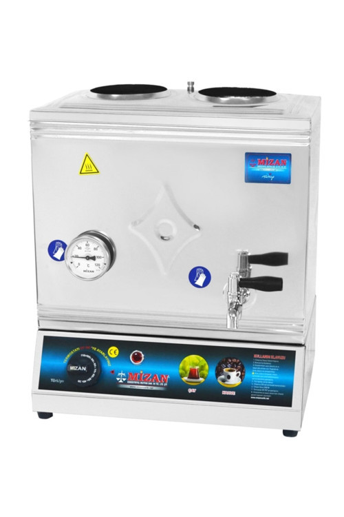 Çift Demlikli 30 L Elektrikli Çay Seti Inox