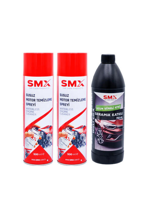 Susuz Motor Temizleme Spreyi 2 Adet 500 ml - Seramik Katkılı Hızlı Ve Pratik Cila