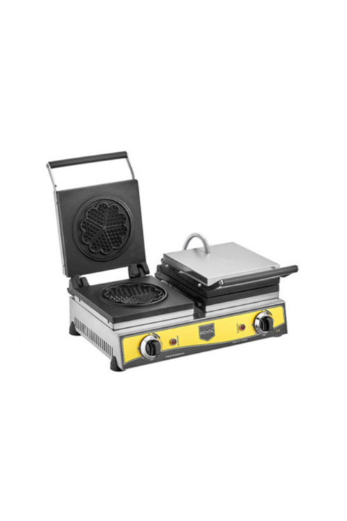W15 Çiçek Model Çiftli Waffle Makinesi 21 Cm